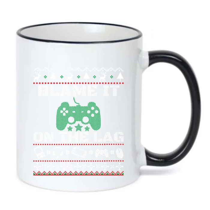 Blame It On The Lag Christmas Funny Video Gamer Ugly Meaningful Gift Black Color Changing Mug