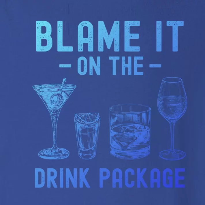 Blame It On The Package Funny Funny Cruise Vacation Gift Toddler Long Sleeve Shirt