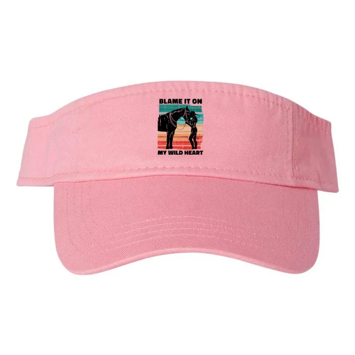 Blame It On My Wild Heart Horse Retro Valucap Bio-Washed Visor