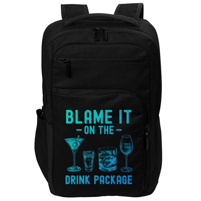 Blame It On The Package Funny Funny Cruise Vacation Gift Impact Tech Backpack