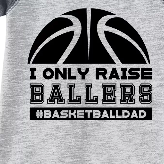 Basketball I Only Raise Ballers Basketball Dad Infant Baby Jersey Bodysuit