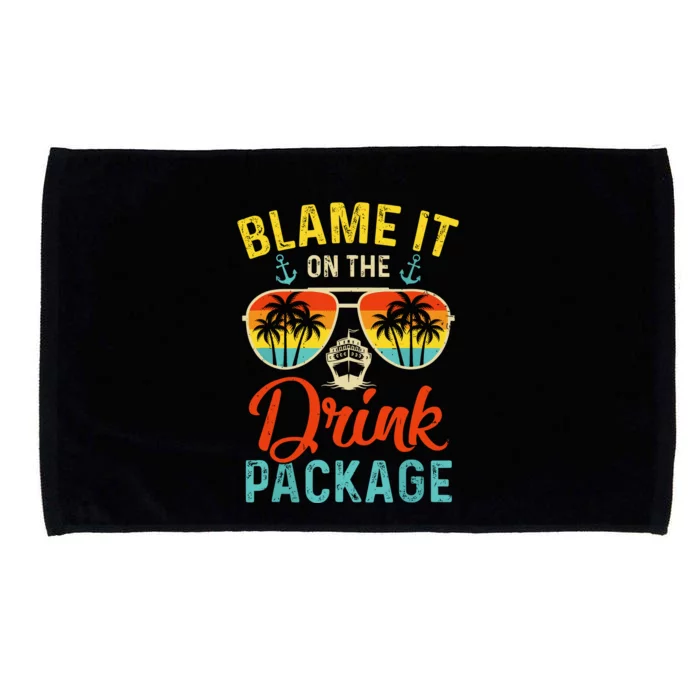 Blame It On The Drink Package Cruise Cruising Matching Microfiber Hand Towel