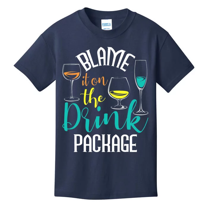 Blame It On The Drink Package Cruising Lover Cruiser Cruise Kids T-Shirt