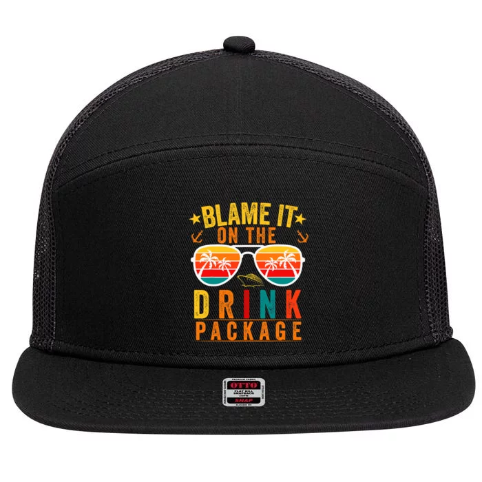 Blame it on The Cruise Package Cruise Cruising Matching 7 Panel Mesh Trucker Snapback Hat