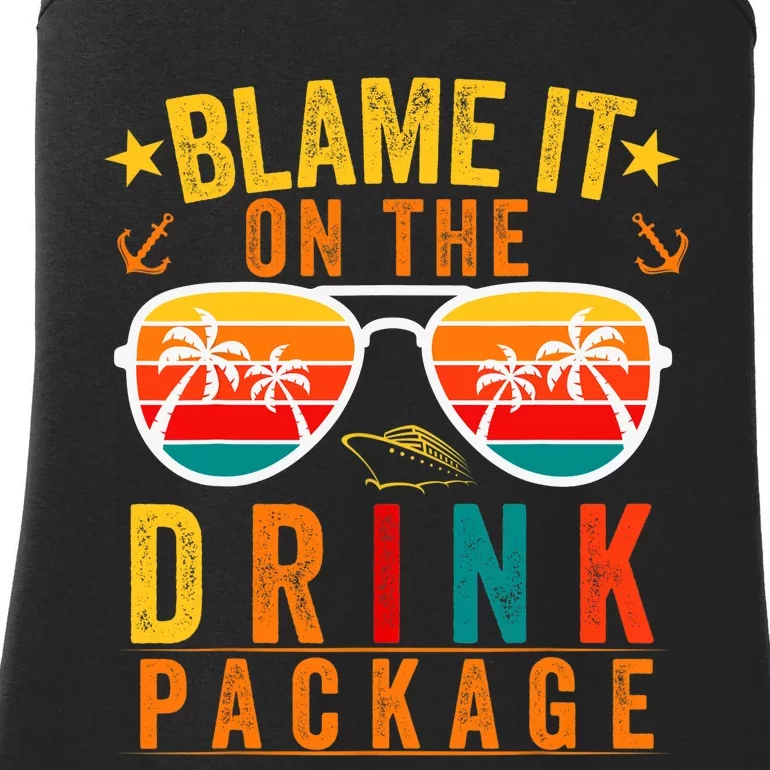 Blame it on The Cruise Package Cruise Cruising Matching Ladies Essential Tank