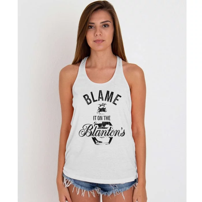 Blame It On The BlantonS Small Batch Kentucky Bourbon Women's Knotted Racerback Tank