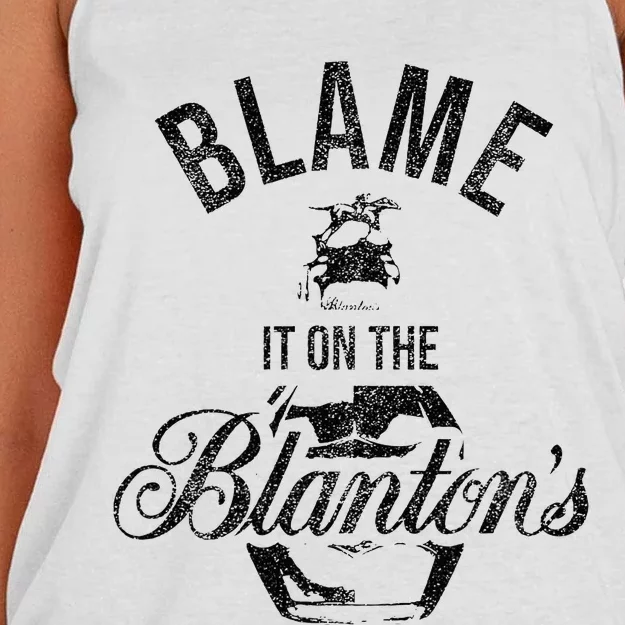 Blame It On The BlantonS Small Batch Kentucky Bourbon Women's Knotted Racerback Tank