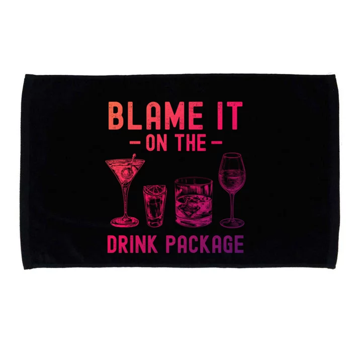 Blame It On The Package Funny Funny Cruise Vacation Gift Microfiber Hand Towel