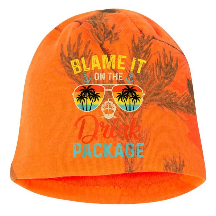 Blame It On The Drink Package Cruise Cruising Matching Kati - Camo Knit Beanie