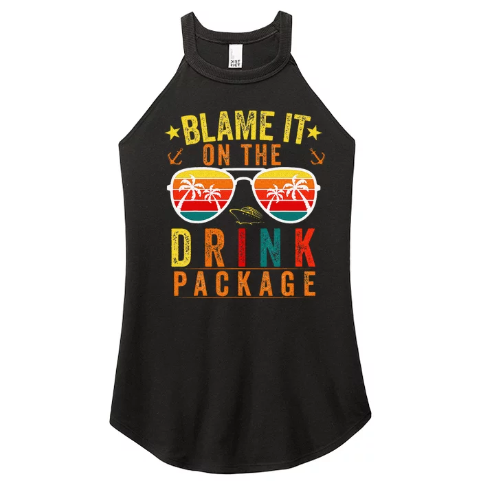 Blame it on The Cruise Package Cruise Cruising Matching Women’s Perfect Tri Rocker Tank