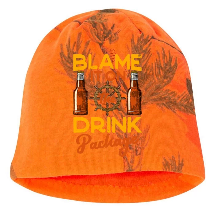 Blame It On The Drink Package Funny Cruise Kati - Camo Knit Beanie