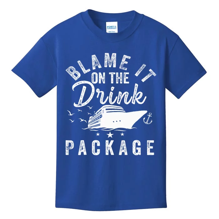 Blame It On The Drink Package Kids T-Shirt