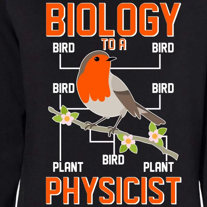 Biology To A Physicist Bird Biagram Womens California Wash Sweatshirt