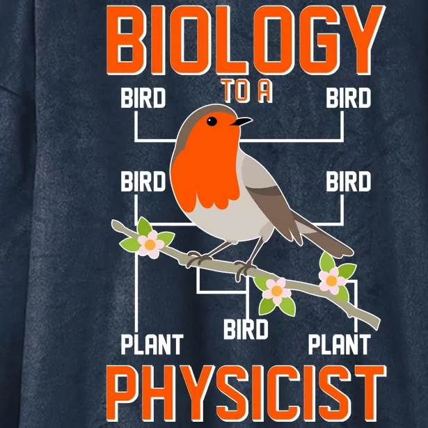 Biology To A Physicist Bird Biagram Hooded Wearable Blanket