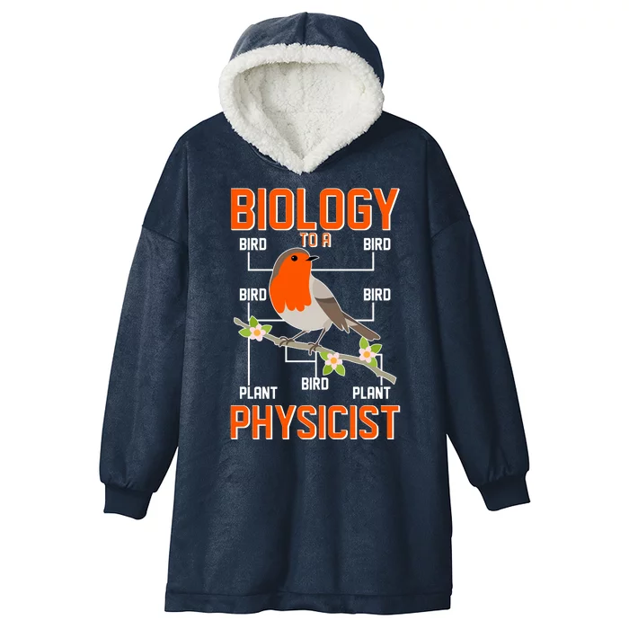 Biology To A Physicist Bird Biagram Hooded Wearable Blanket