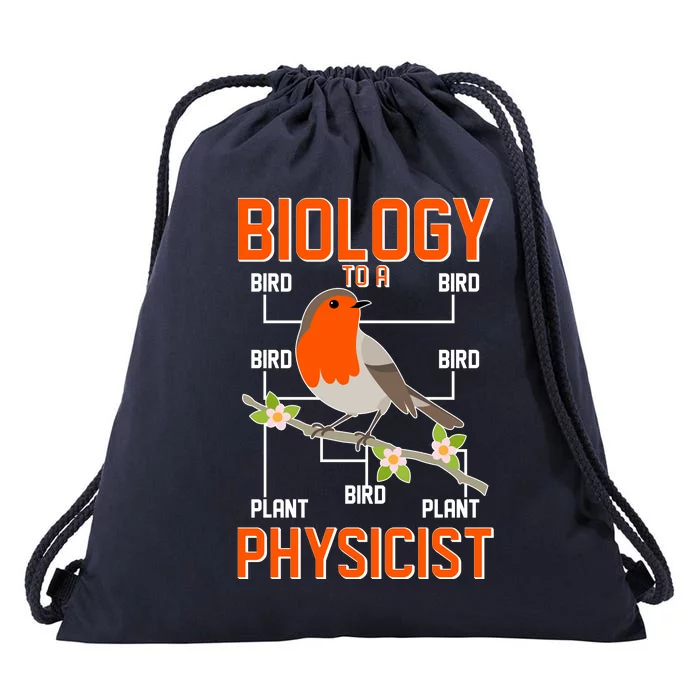 Biology To A Physicist Bird Biagram Drawstring Bag