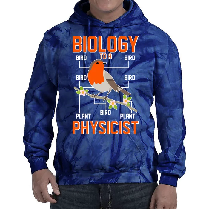 Biology To A Physicist Bird Biagram Tie Dye Hoodie