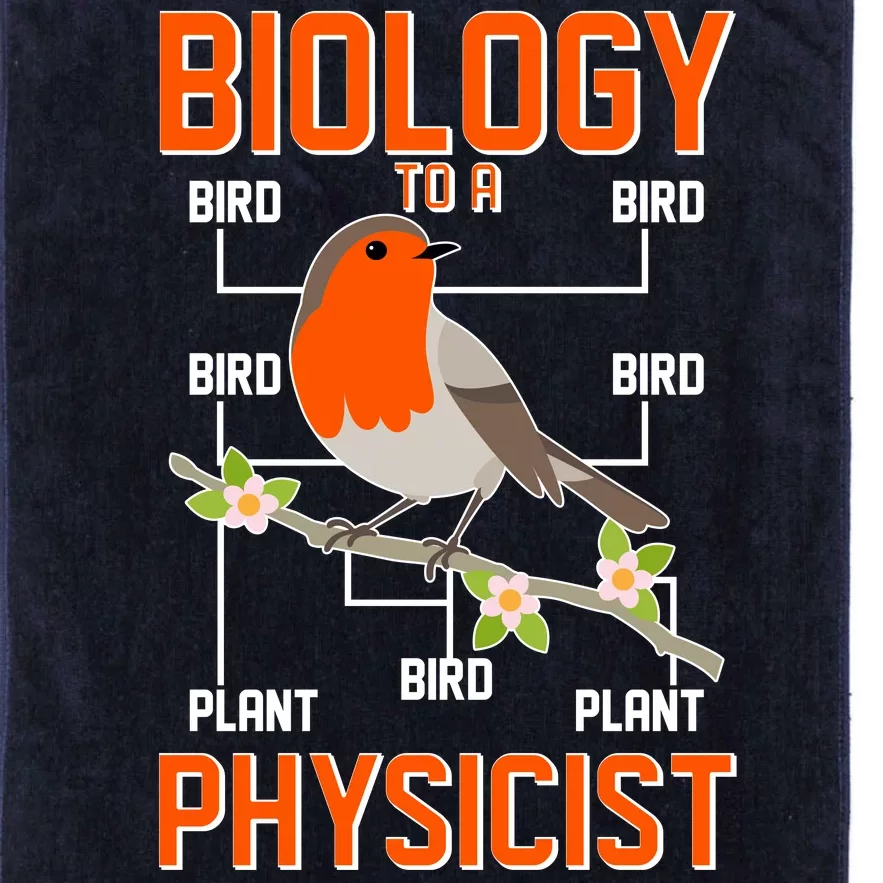 Biology To A Physicist Bird Biagram Platinum Collection Golf Towel