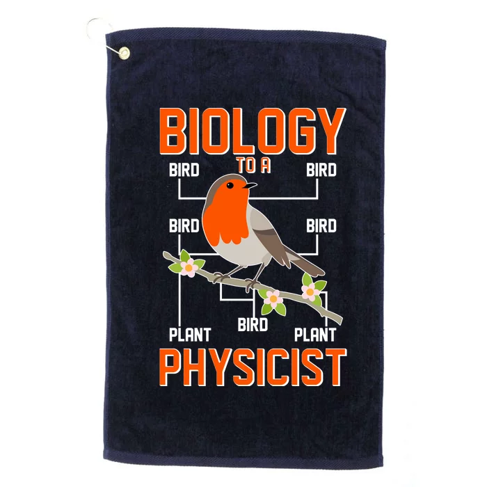 Biology To A Physicist Bird Biagram Platinum Collection Golf Towel