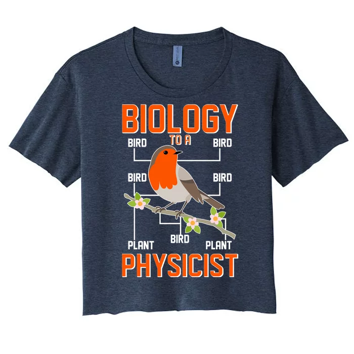 Biology To A Physicist Bird Biagram Women's Crop Top Tee