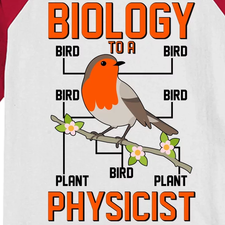 Biology To A Physicist Bird Biagram Kids Colorblock Raglan Jersey