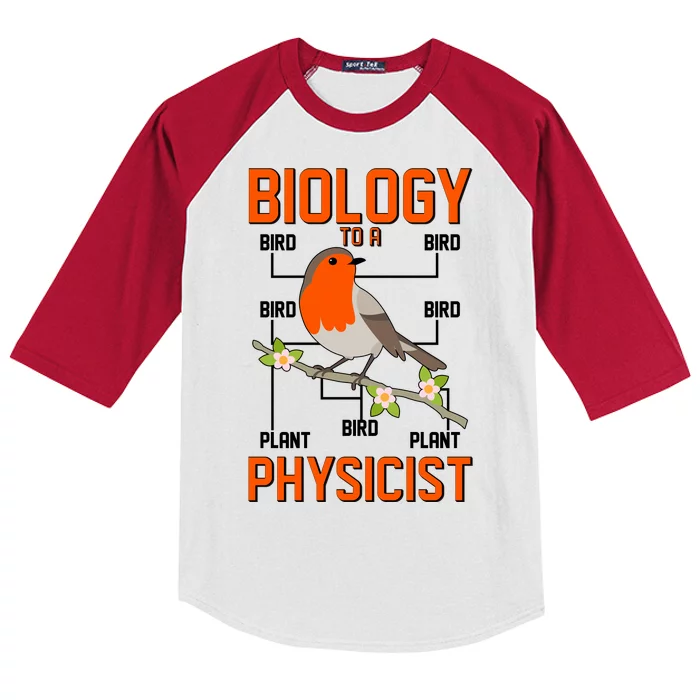 Biology To A Physicist Bird Biagram Kids Colorblock Raglan Jersey