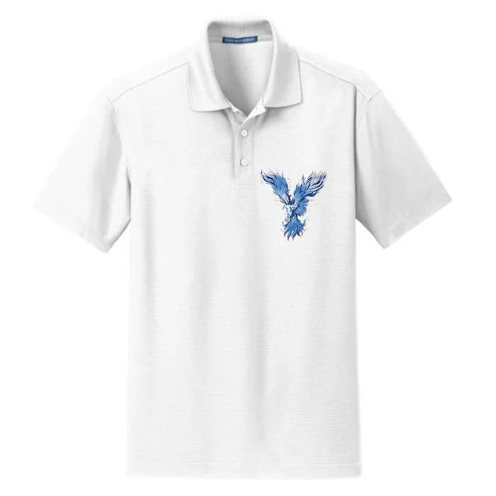 Blue Ice Phoenix Royal Phoenix Blue Dry Zone Grid Performance Polo