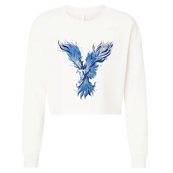 Blue Ice Phoenix Royal Phoenix Blue Cropped Pullover Crew