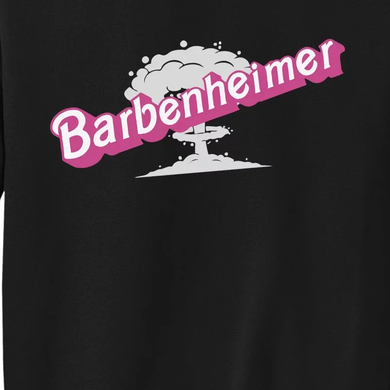 Barbenheimer In Pink Tall Sweatshirt