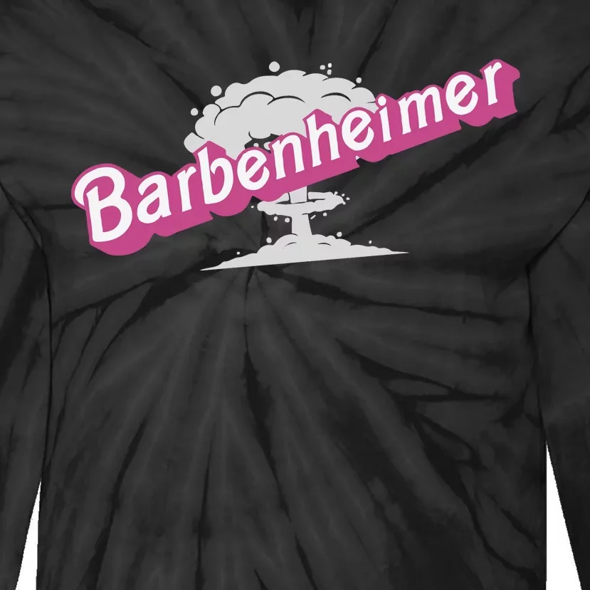 Barbenheimer In Pink Tie-Dye Long Sleeve Shirt