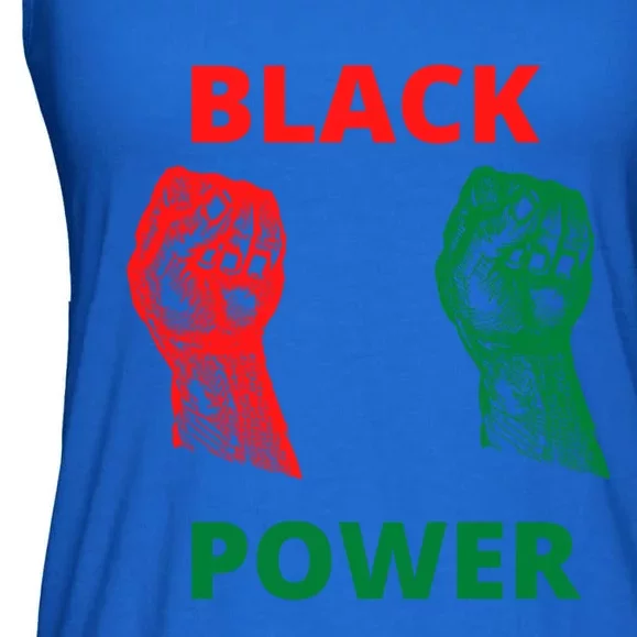 Black Is Power Beautiful Strong Visionary Revolutionary Gift Ladies Essential Flowy Tank