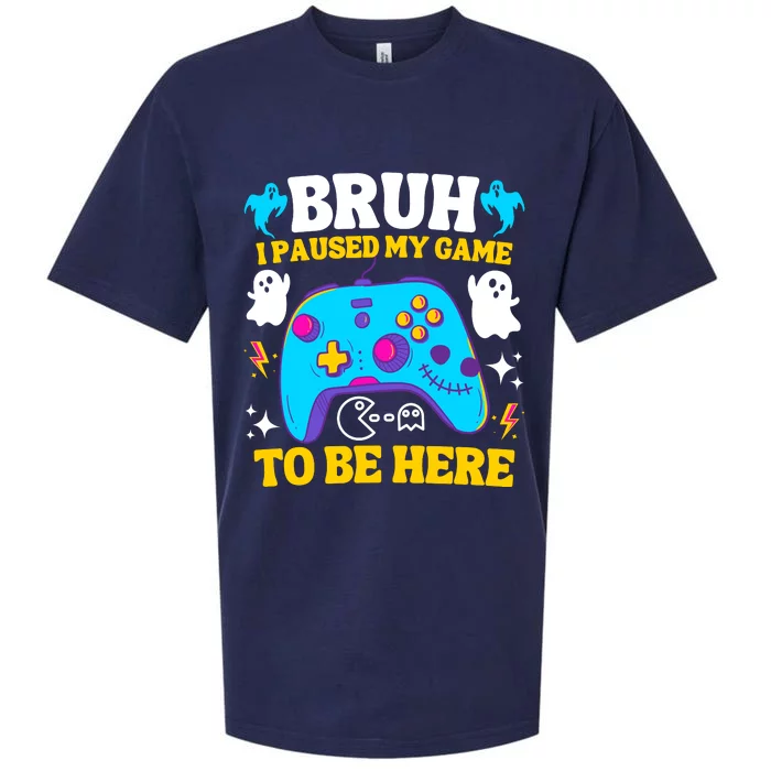 Bruh I Paused My Game To Be Here Funny Gamer Sueded Cloud Jersey T-Shirt