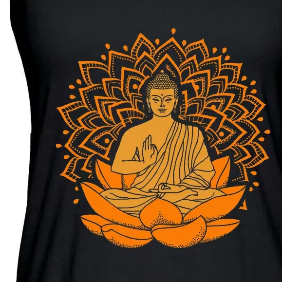 Buddha Inner Peace Relax And Let It Go Ladies Essential Flowy Tank