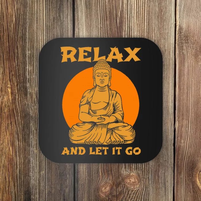 Buddha Inner Peace Relax Let It Go Buddhist Wellness Gift Coaster