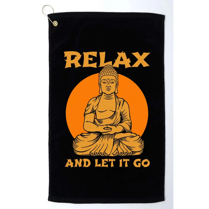 Buddha Inner Peace Relax Let It Go Buddhist Wellness Gift Platinum Collection Golf Towel