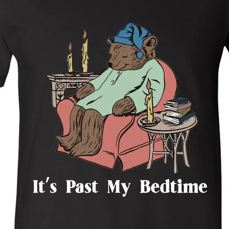 Bear Its Past My Bedtime V-Neck T-Shirt