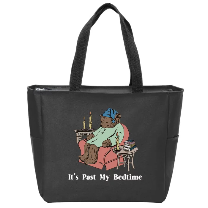 Bear Its Past My Bedtime Zip Tote Bag