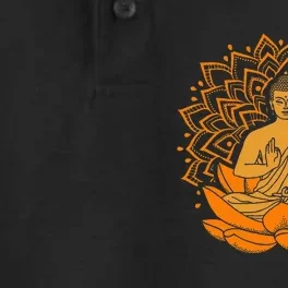 Buddha Inner Peace Relax And Let It Go Dry Zone Grid Performance Polo