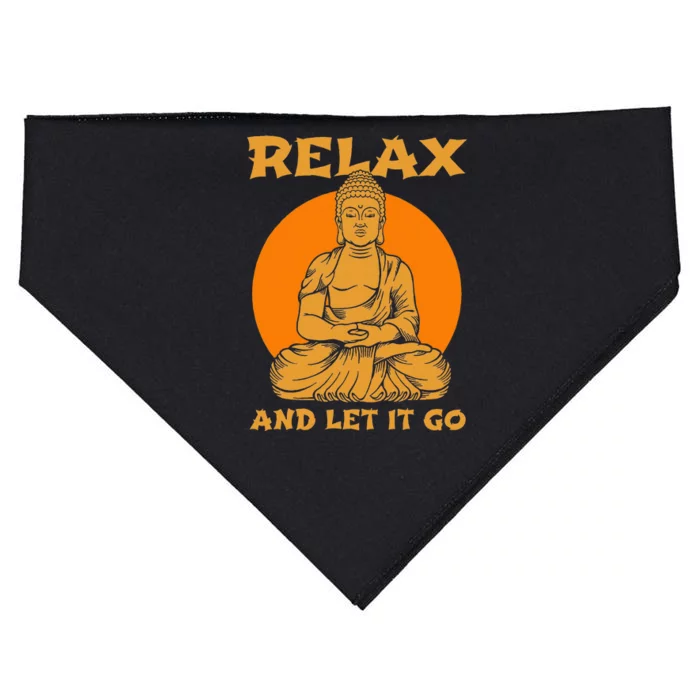 Buddha Inner Peace Relax Let It Go Buddhist Wellness Gift USA-Made Doggie Bandana