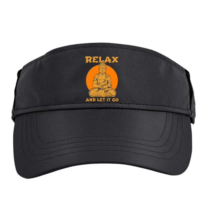 Buddha Inner Peace Relax Let It Go Buddhist Wellness Gift Adult Drive Performance Visor