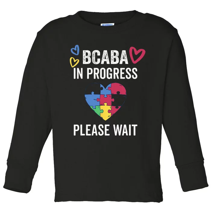 BCABA In Progress Future BCBA Toddler Long Sleeve Shirt