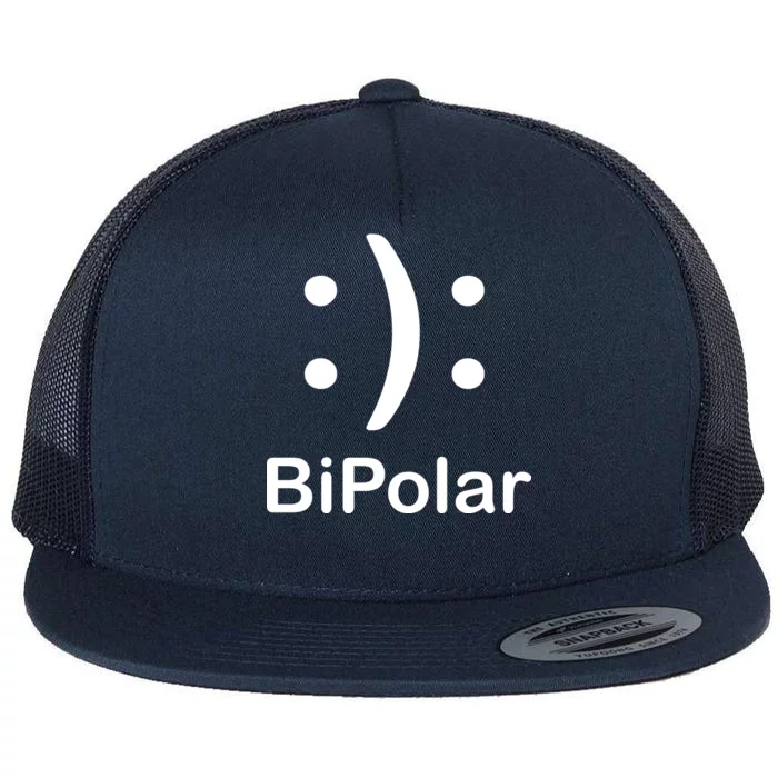 Bipolar Smiley Flat Bill Trucker Hat