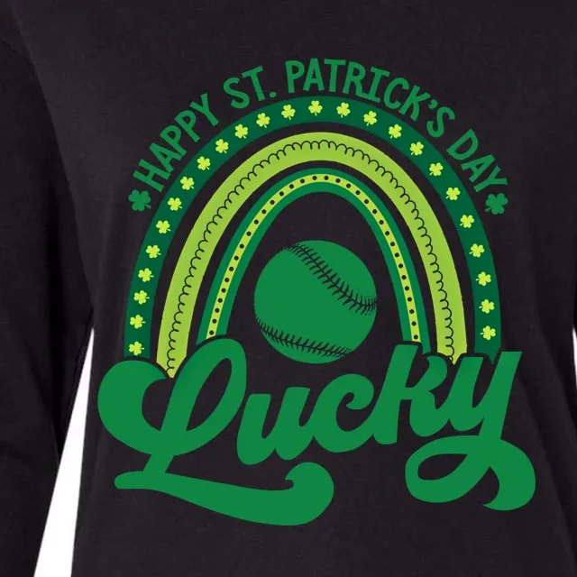 Baseball Irish Rainbow Themed St PatrickS Day Gift Womens Cotton Relaxed Long Sleeve T-Shirt