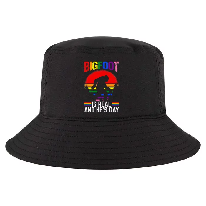 Bigfoot Is Real And Hes Gay Sasquatch Yeti Cool Comfort Performance Bucket Hat