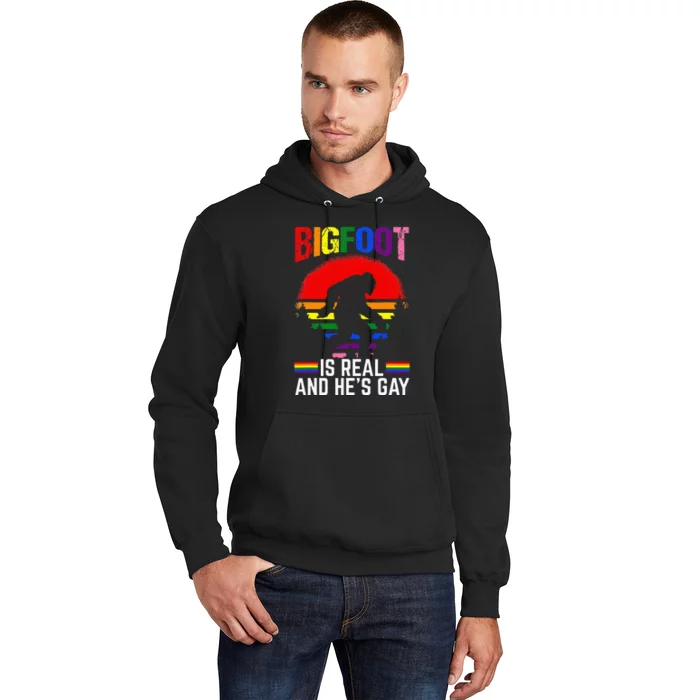 Bigfoot Is Real And Hes Gay Sasquatch Yeti Hoodie