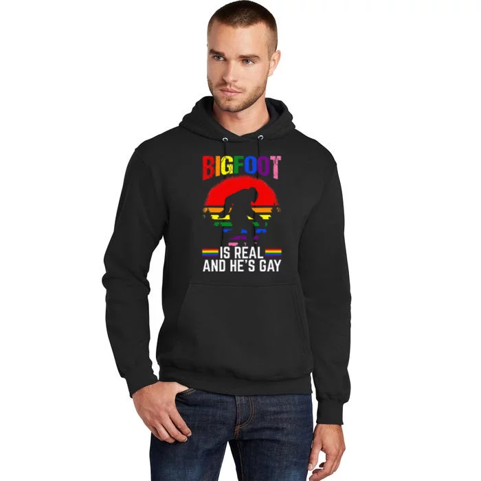 Bigfoot Is Real And Hes Gay Sasquatch Yeti Tall Hoodie