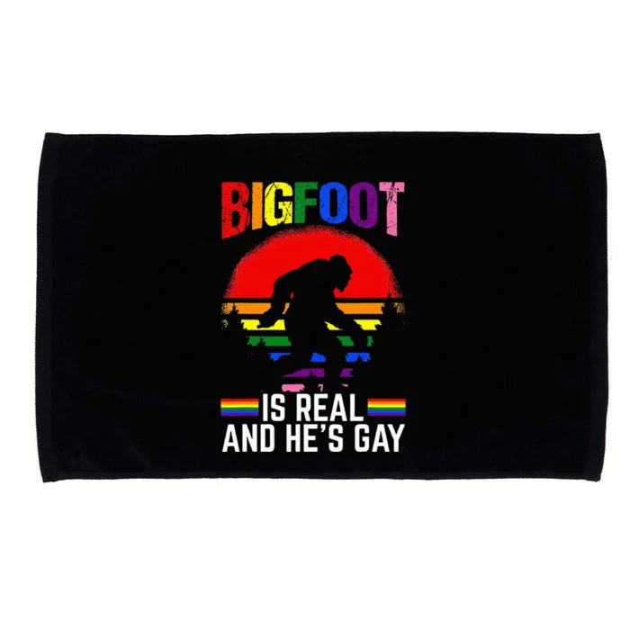 Bigfoot Is Real And Hes Gay Sasquatch Yeti Microfiber Hand Towel