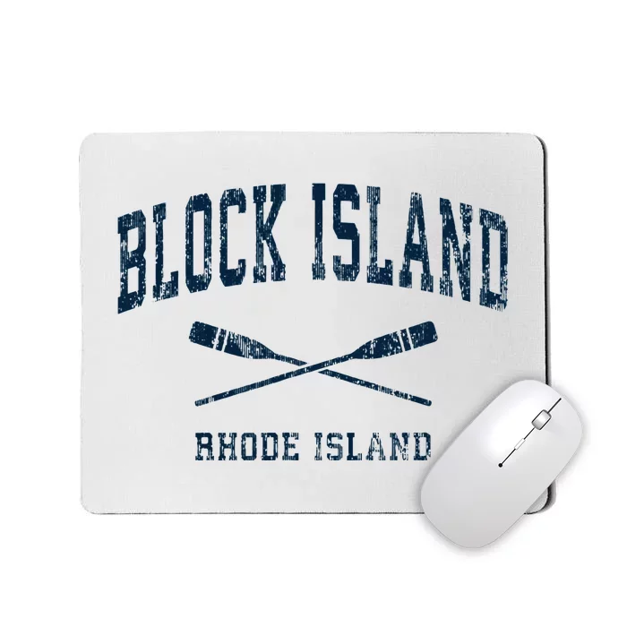 Block Island Rhode Island Vintage Nautical Paddles Sports Oa Mousepad