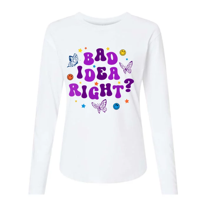 Bad Idea Right Guts 2024 Womens Cotton Relaxed Long Sleeve T-Shirt