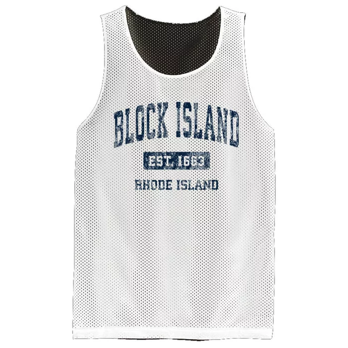 Block Island Rhode Island Ri Vintage Athletic Sports Design Mesh Reversible Basketball Jersey Tank